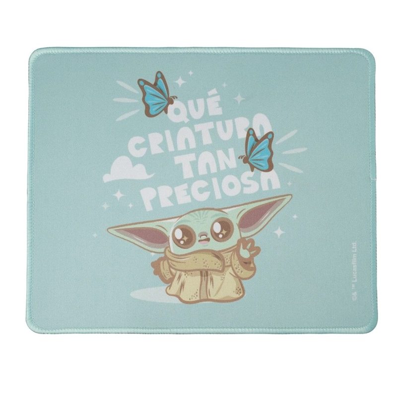 MOUSE INALAMBRICO + PAD DESK STAR WARS BABY YODA NEOPRENO ANTIDESLIZANTE 24X20 CM MOD 1 - 2