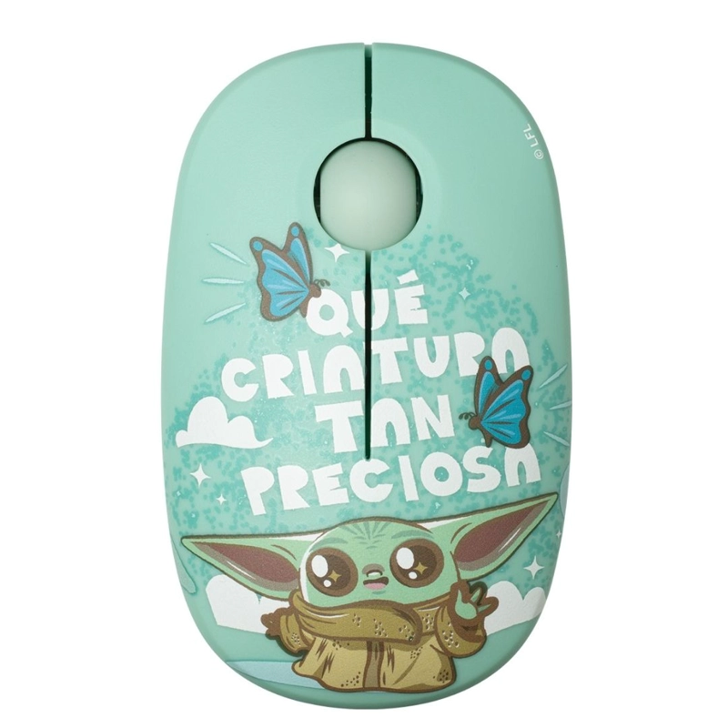MOUSE INALAMBRICO + PAD DESK STAR WARS BABY YODA NEOPRENO ANTIDESLIZANTE 24X20 CM MOD 1 - 4