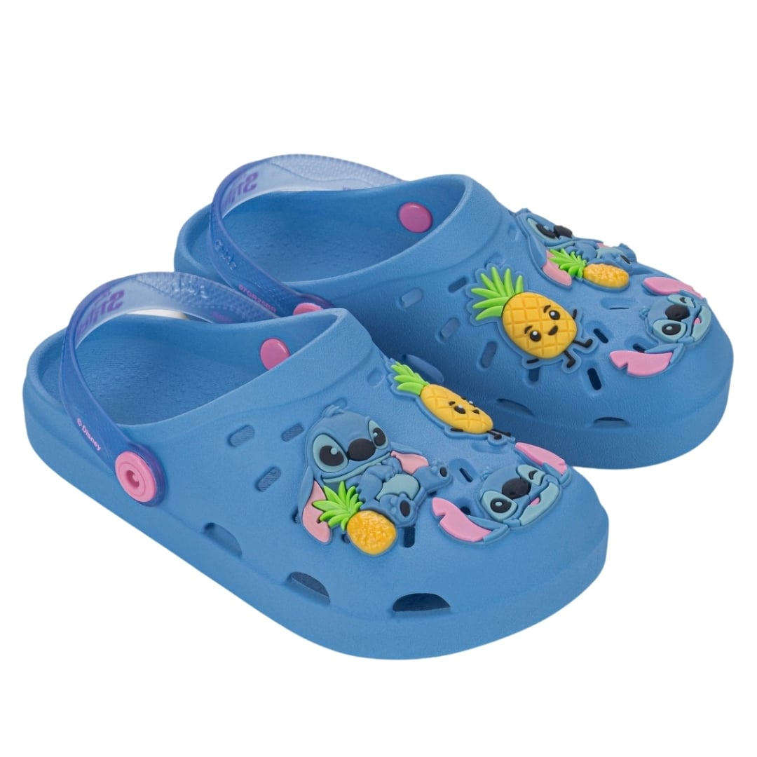 SANDALIAS NIÑA CANASTA STITCH CELESTE - 1