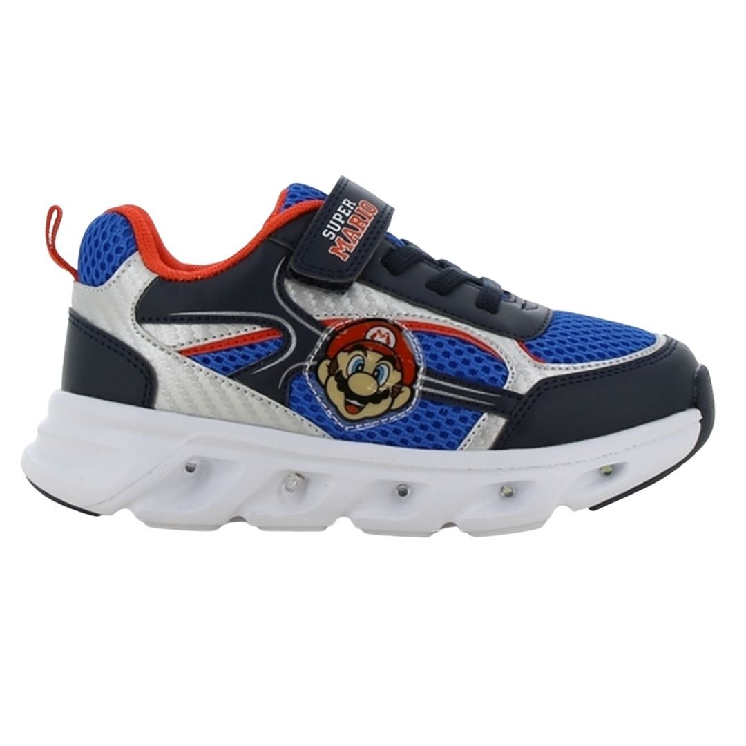 ZAPATILLAS NIÑO URBANAS MARIO BROS AZUL CON LUCES - 1