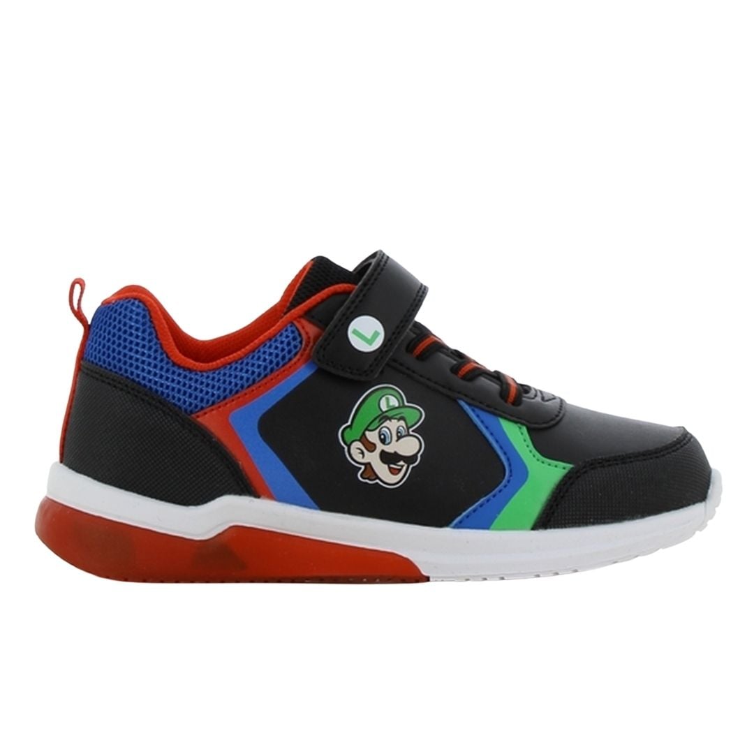 ZAPATILLAS NIÑO URBANAS LUIGI MARIO BROS VERDE CON LUCES - 1