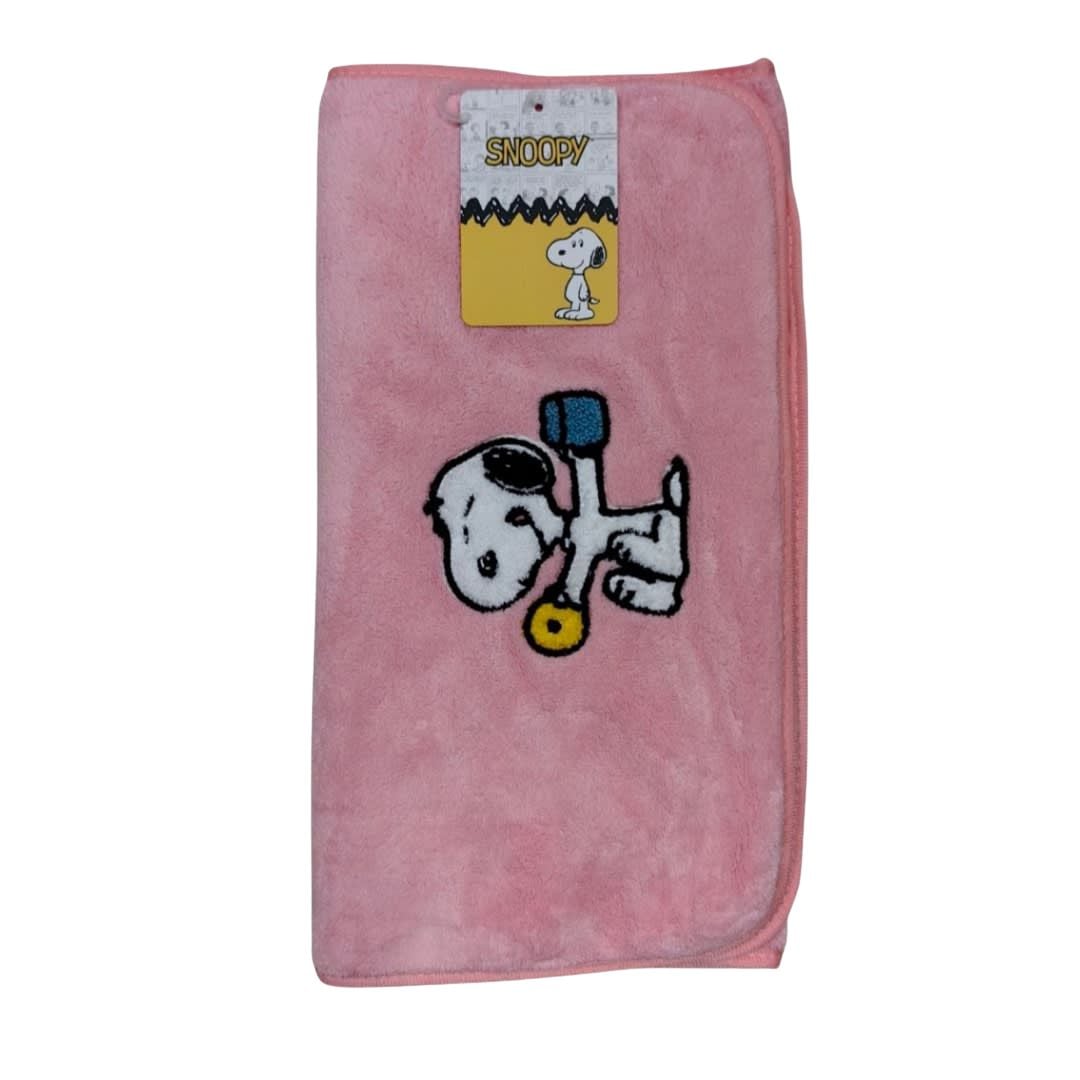 TRIPACK TOALLAS DE MANO SNOOPY CELESTE + LILA + ROSADO - 3