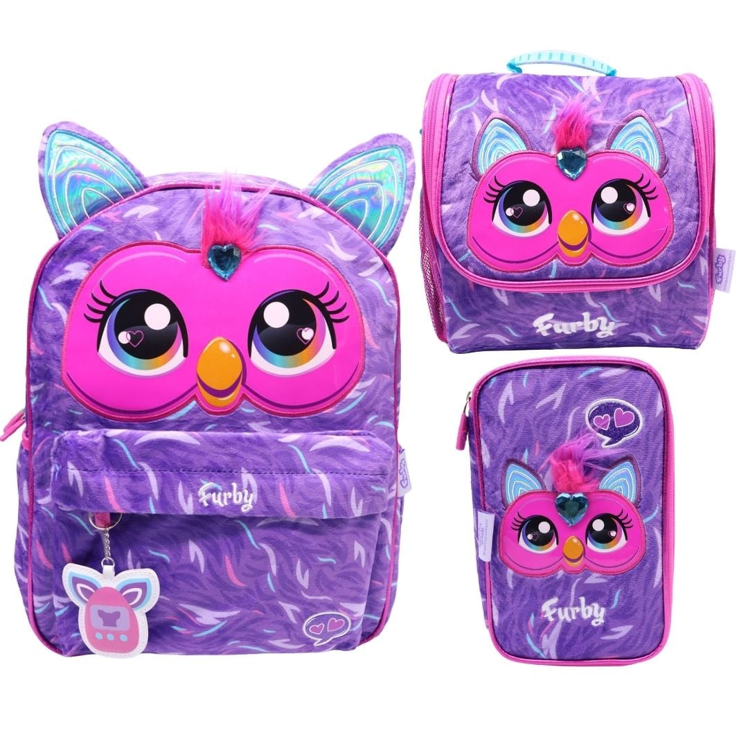 PACK ESCOLAR MOCHILA FURBY MORADO OFICIO - 1