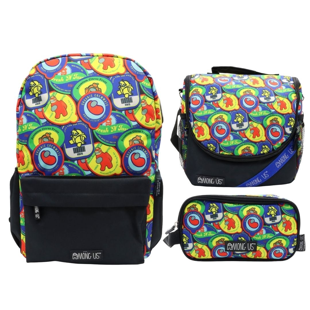 PACK ESCOLAR MOCHILA AMONG US MULTICOLOR OFICIO - 1