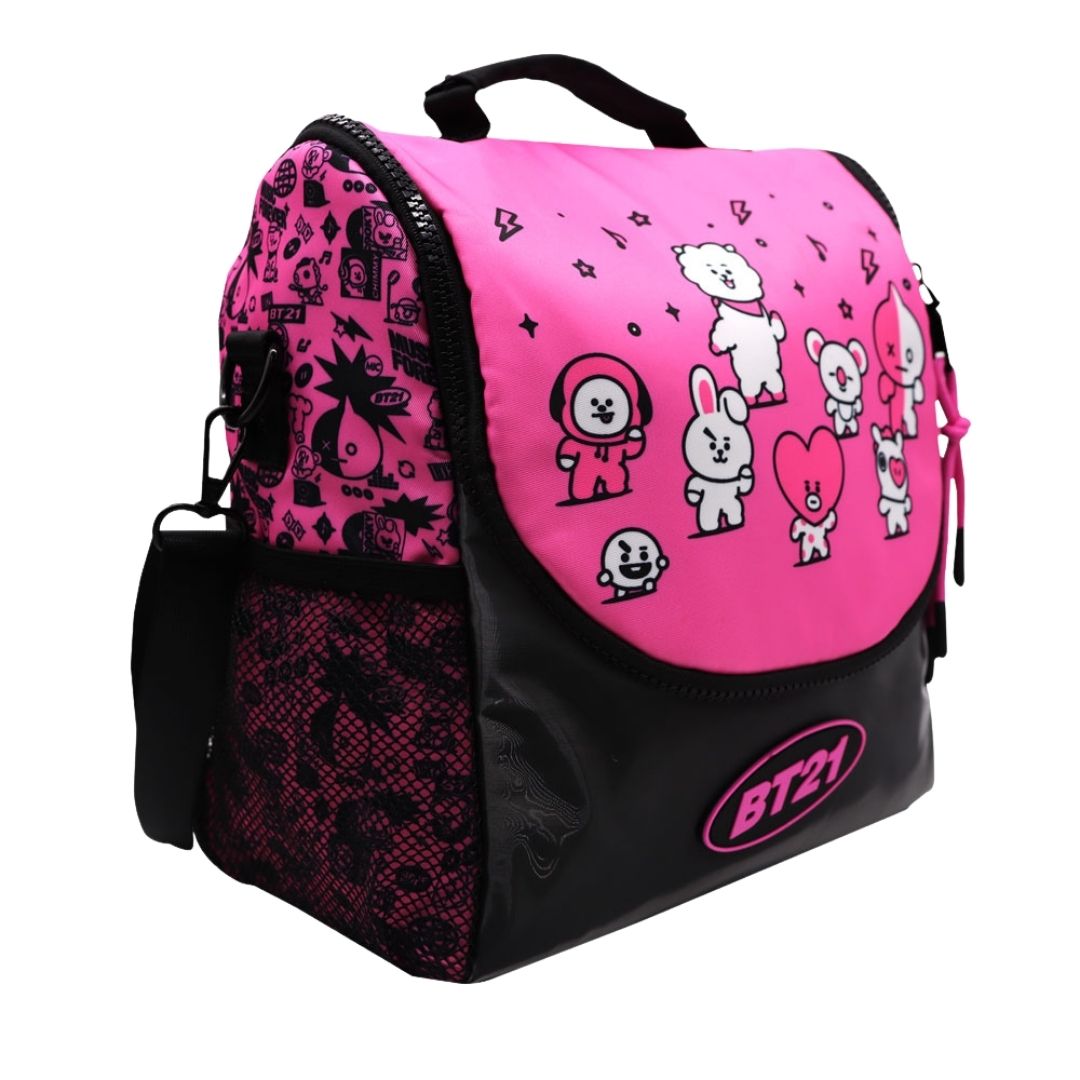 PACK ESCOLAR MOCHILA BT21 ROSADO OFICIO - 4
