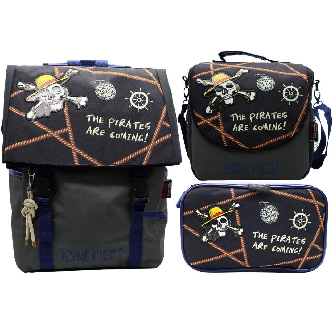 PACK ESCOLAR MOCHILA ONE PIECE ANIME OFICIO - 1