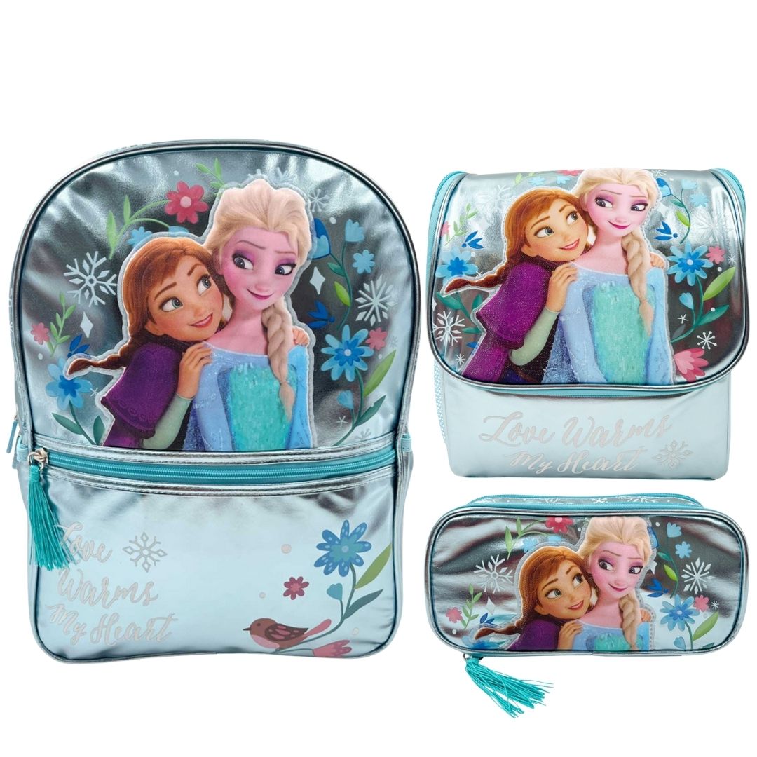 PACK ESCOLAR MOCHILA FROZEN CELESTE OFICIO - 1