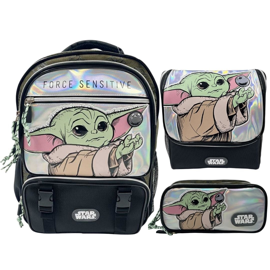 PACK ESCOLAR MOCHILA BABY YODA STAR WARS OFICIO - 1