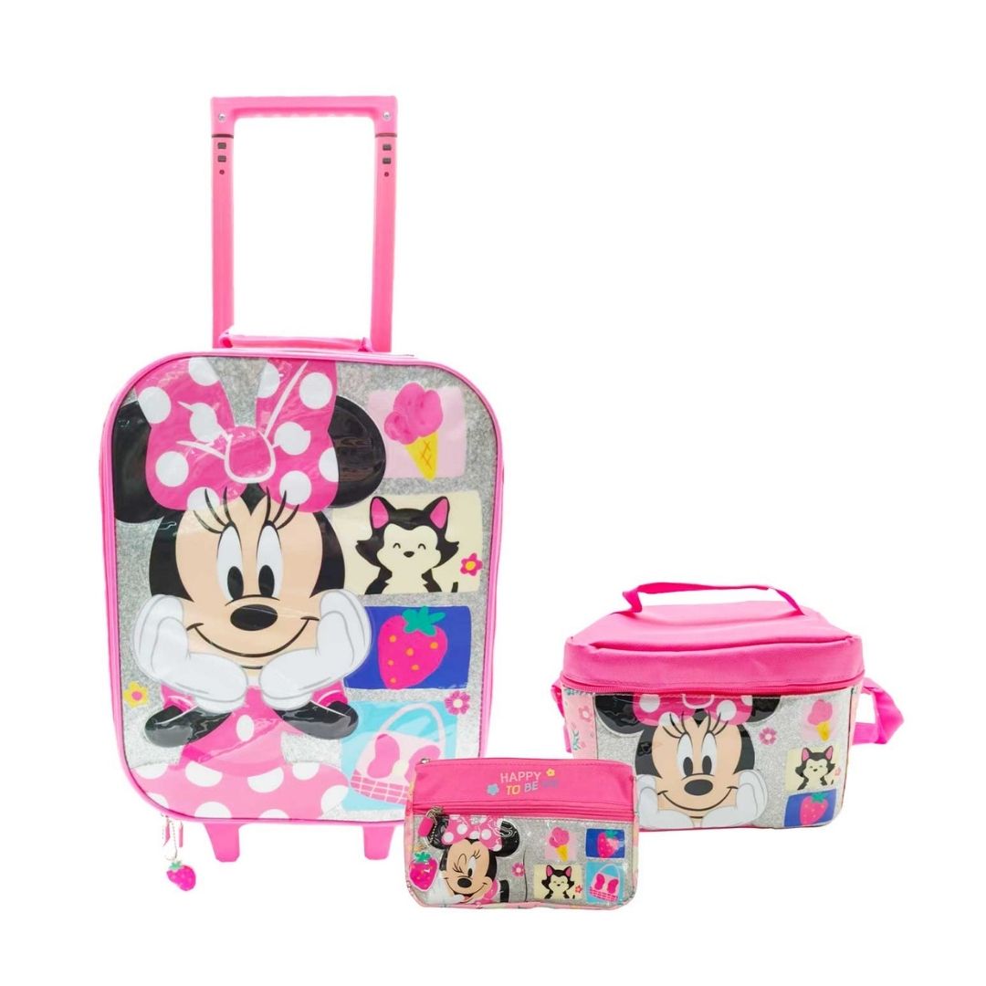 PACK ESCOLAR MALETA MINNIE MOUSE EXO FUCSIA OFICIO - 1