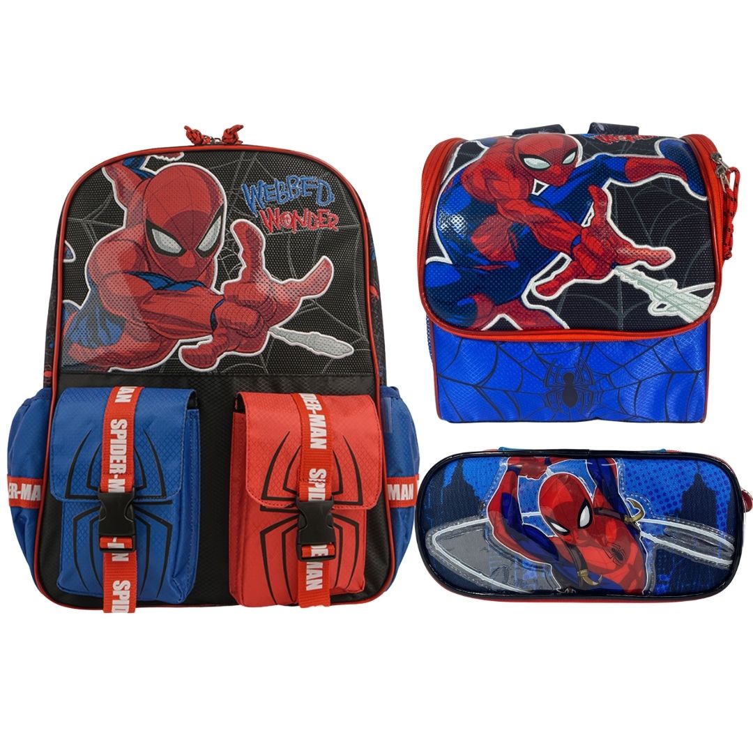 PACK ESCOLAR MOCHILA SPIDERMAN ARAÑA OFICIO - 1