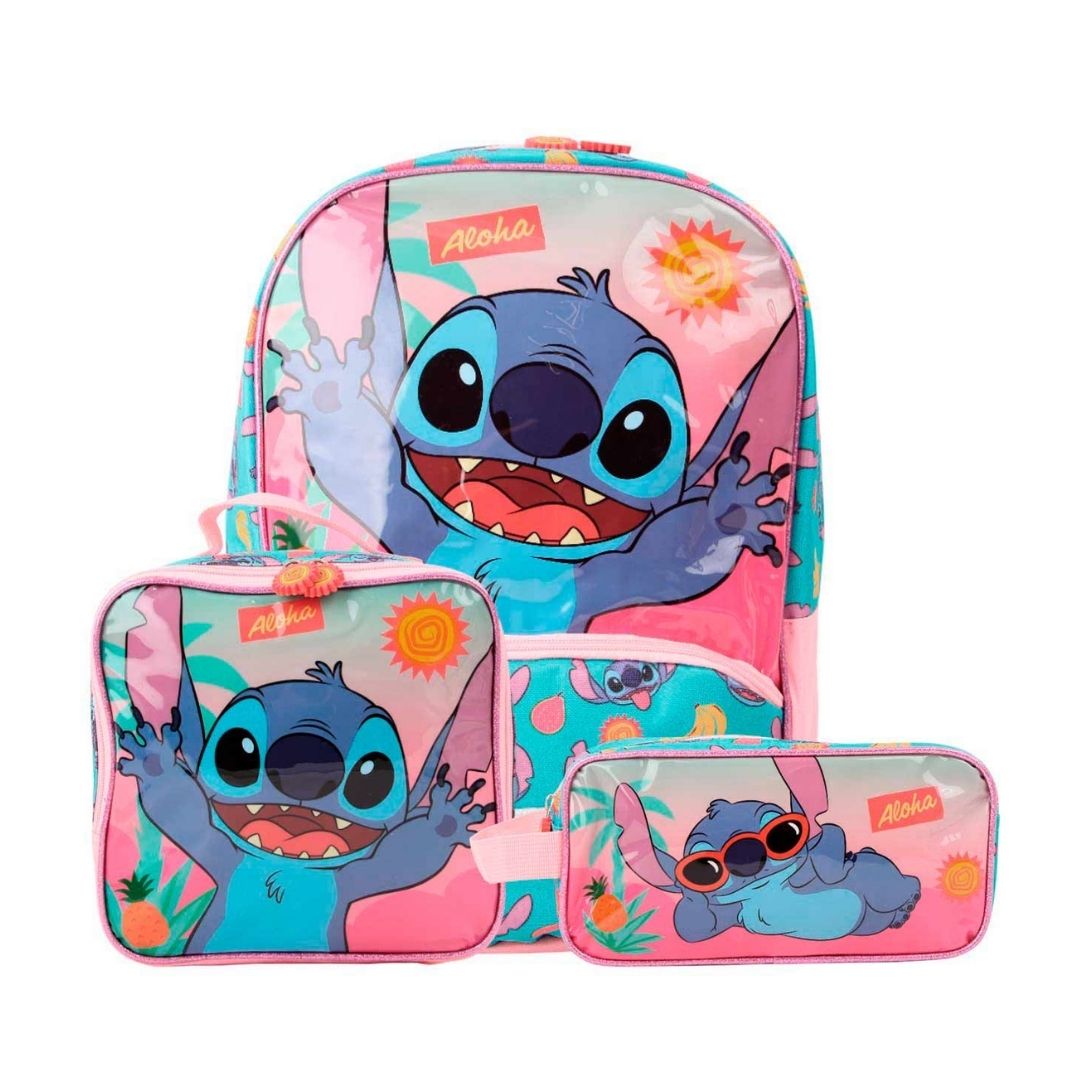 PACK ESCOLAR MOCHILA STITCH ECO OFICIO - 1