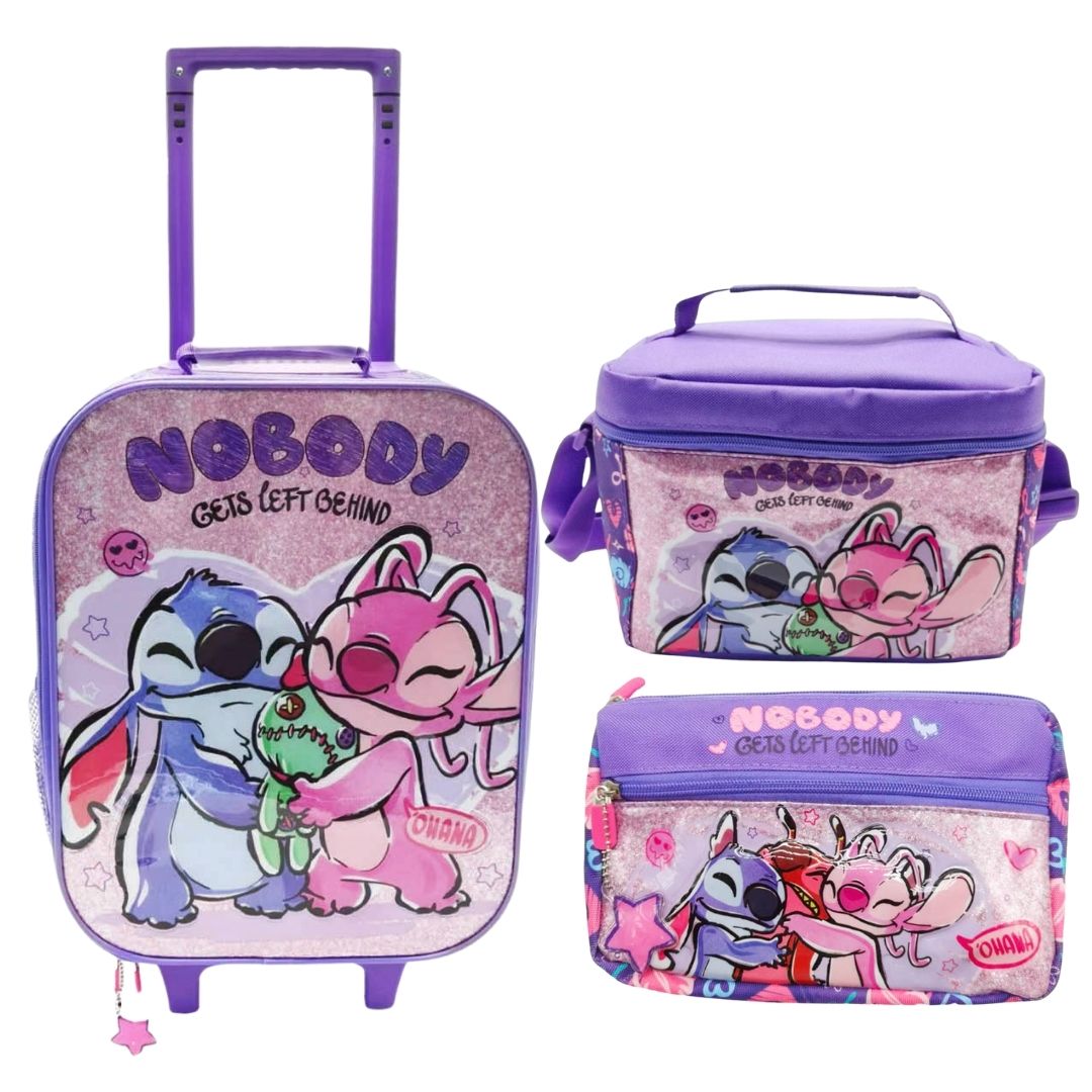 PACK ESCOLAR MALETA STITCH ANGEL OFICIO - 1