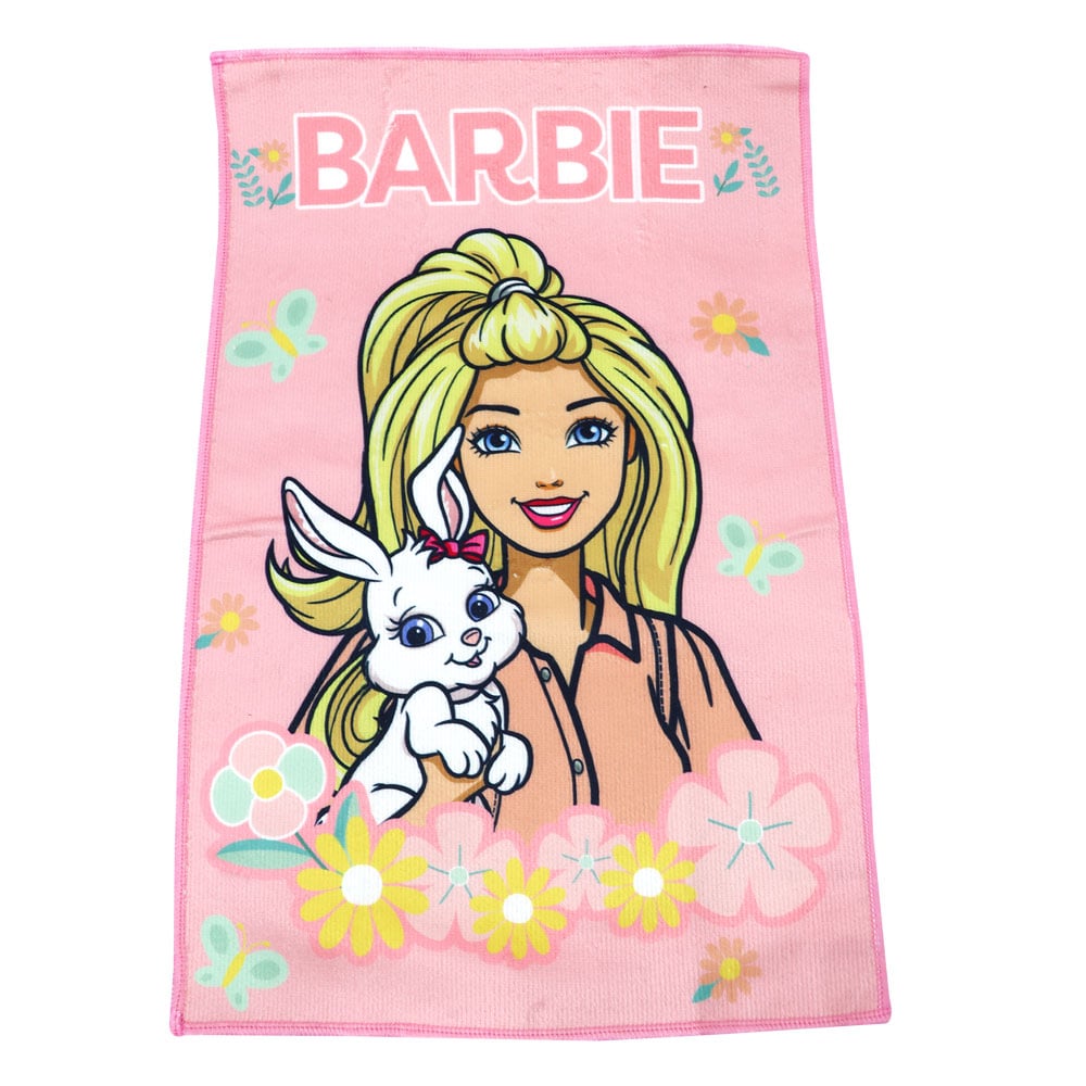 Set de Toallas Escolar x2 Barbie y su Conejita 28x36cm - 1