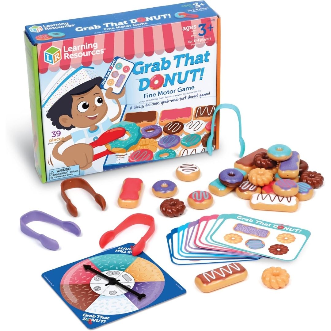 SET DIDACTICO MOTRICIDAD FINA PINZAS DONAS LEARNING RESOURCES - 1
