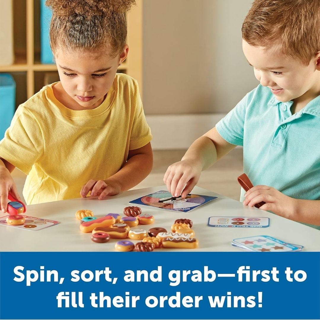 SET DIDACTICO MOTRICIDAD FINA PINZAS DONAS LEARNING RESOURCES - 2