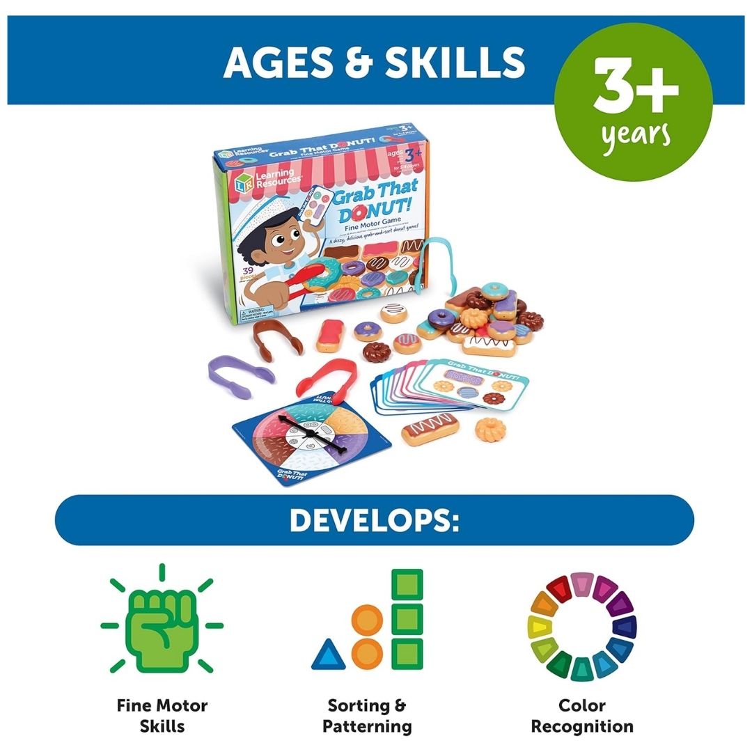 SET DIDACTICO MOTRICIDAD FINA PINZAS DONAS LEARNING RESOURCES - 3