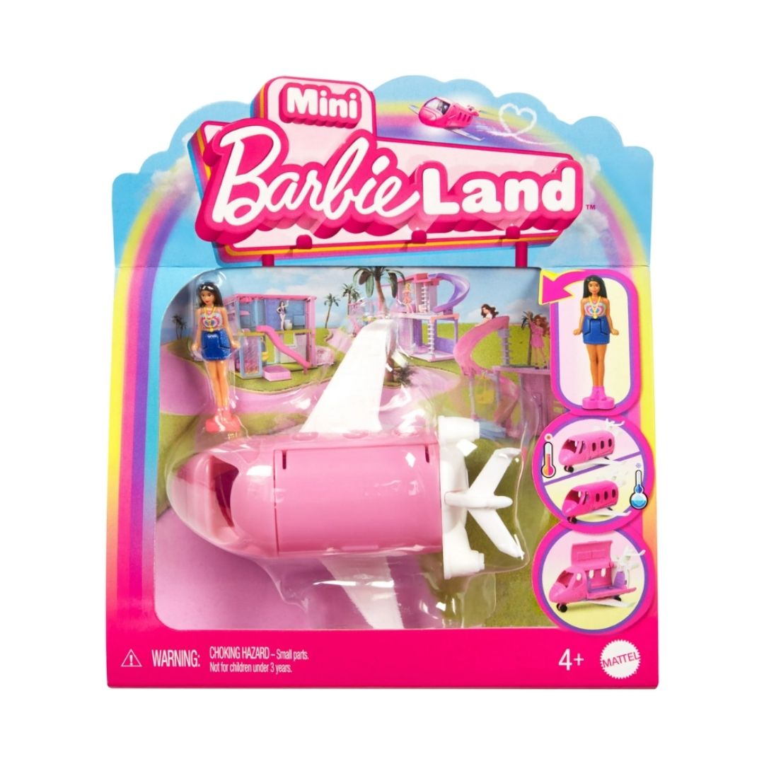MINI BARBIELAND JUEGO DE MUÑECA Y AVIÓN - 1