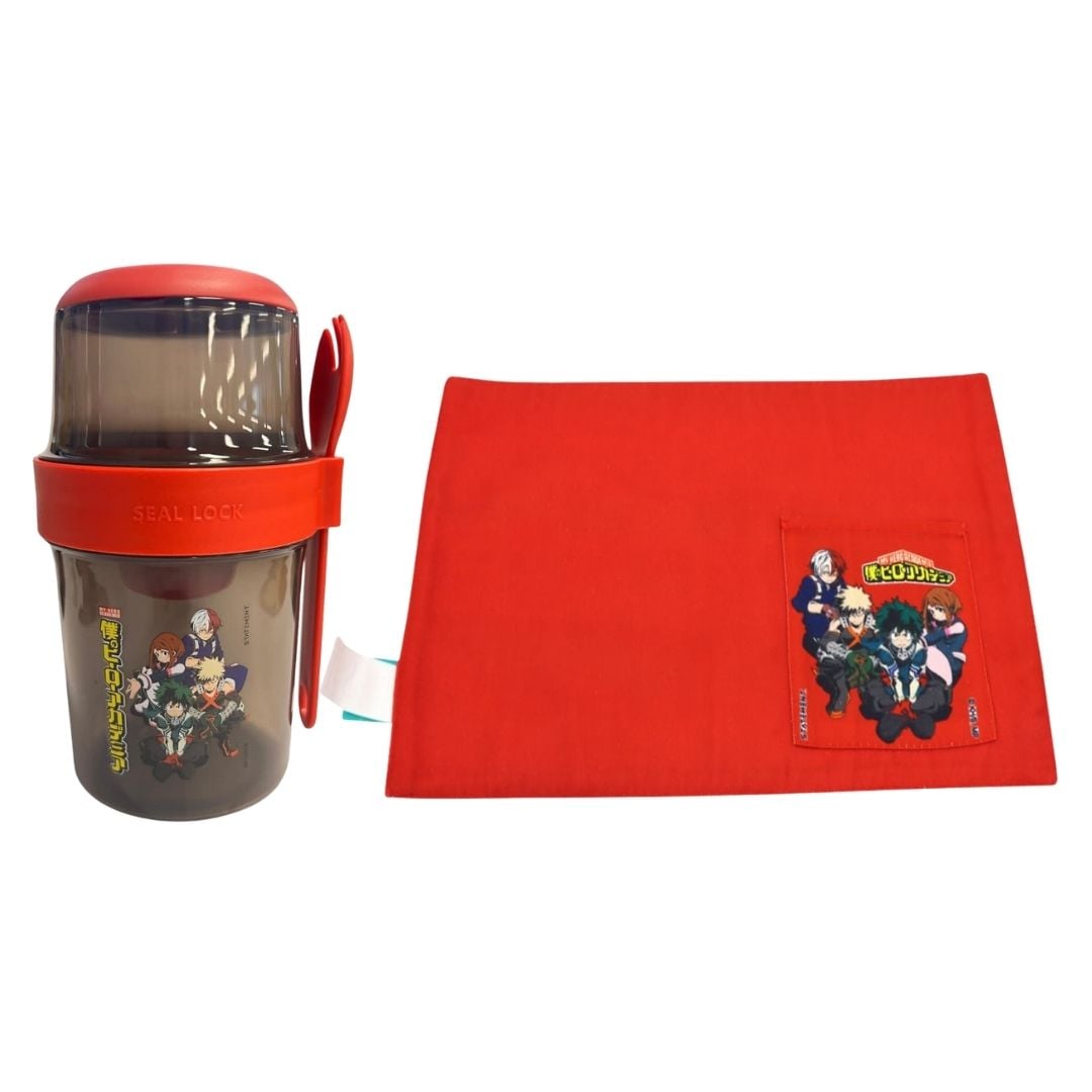 PACK ESCOLAR MY HERO ACADEMIA VASO YOGURERA + INDIVIDUAL - 1