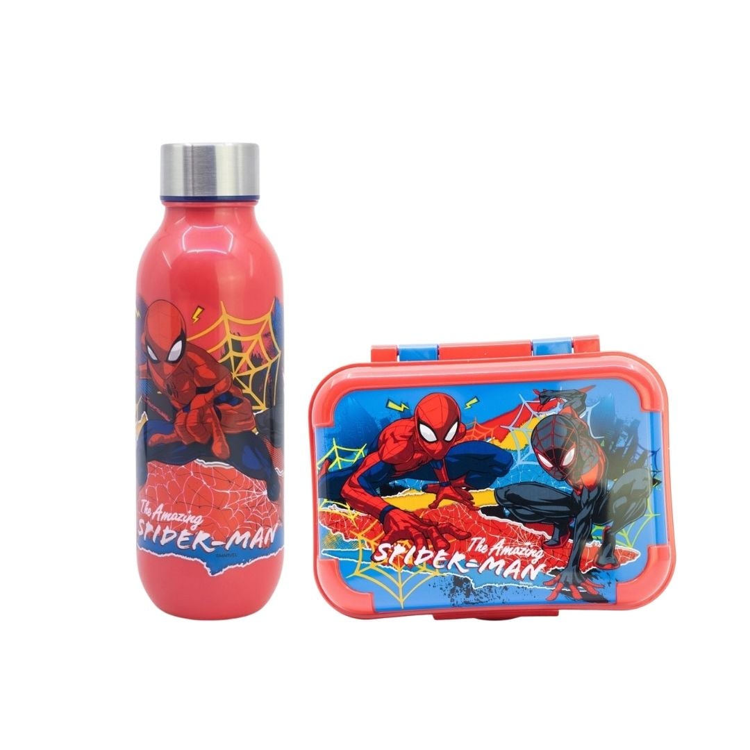 PACK ESCOLAR SPIDERMAN TOMATODO BOTELLA 640ML + TAPER 17 X 13 X 6 CM - 1