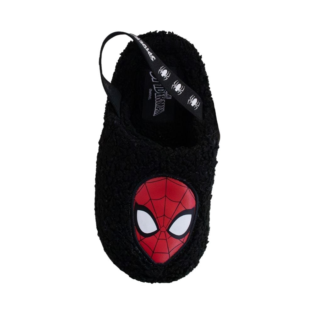 PANTUFLAS SANDALIAS NIÑO SPIDERMAN NEGRO - 1