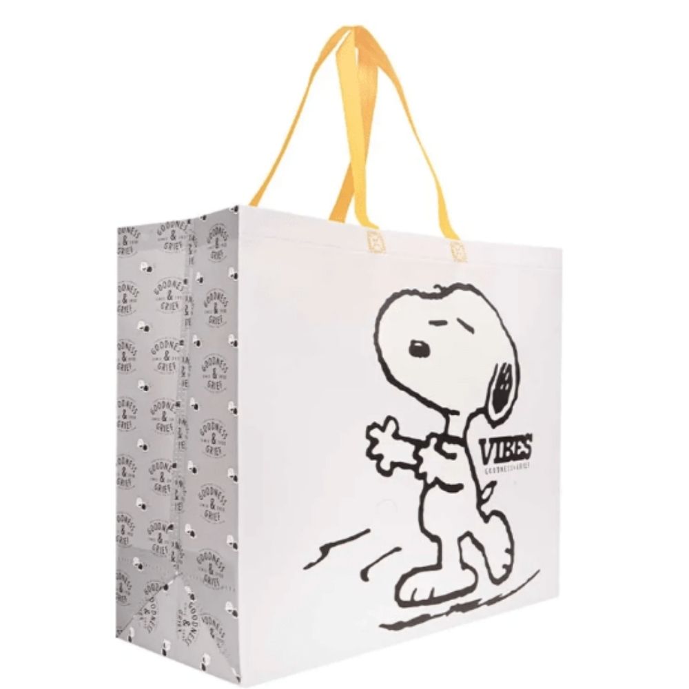BOLSA REUTILIZABLE SNOOPY PEANUTS GRIS 39 X 44 X 18 CM - 3