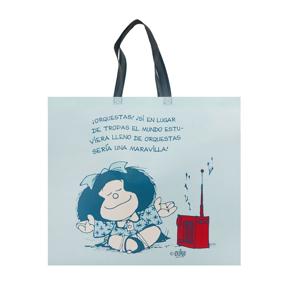 BOLSA REUTILIZABLE MAFALDA AZUL 39 X 44 X 18 CM - 1