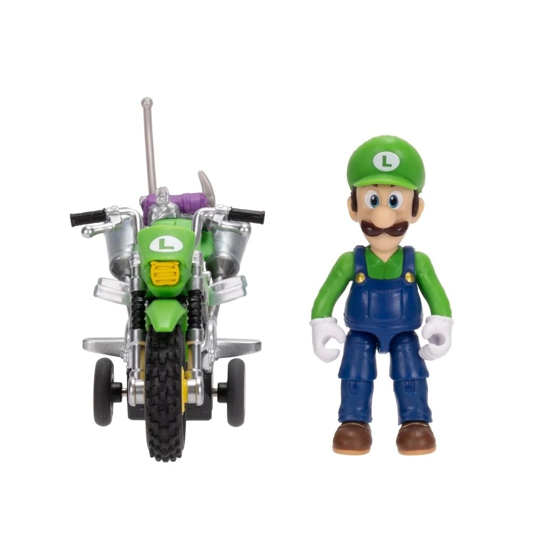 FIGURA COLECCIONABLE SUPER MARIO GALAXY LUIGI CON SU MOTO 6 CM NINTENDO - 2