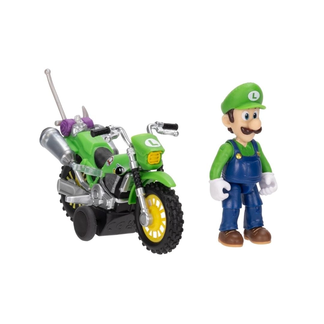 FIGURA COLECCIONABLE SUPER MARIO GALAXY LUIGI CON SU MOTO 6 CM NINTENDO - 4