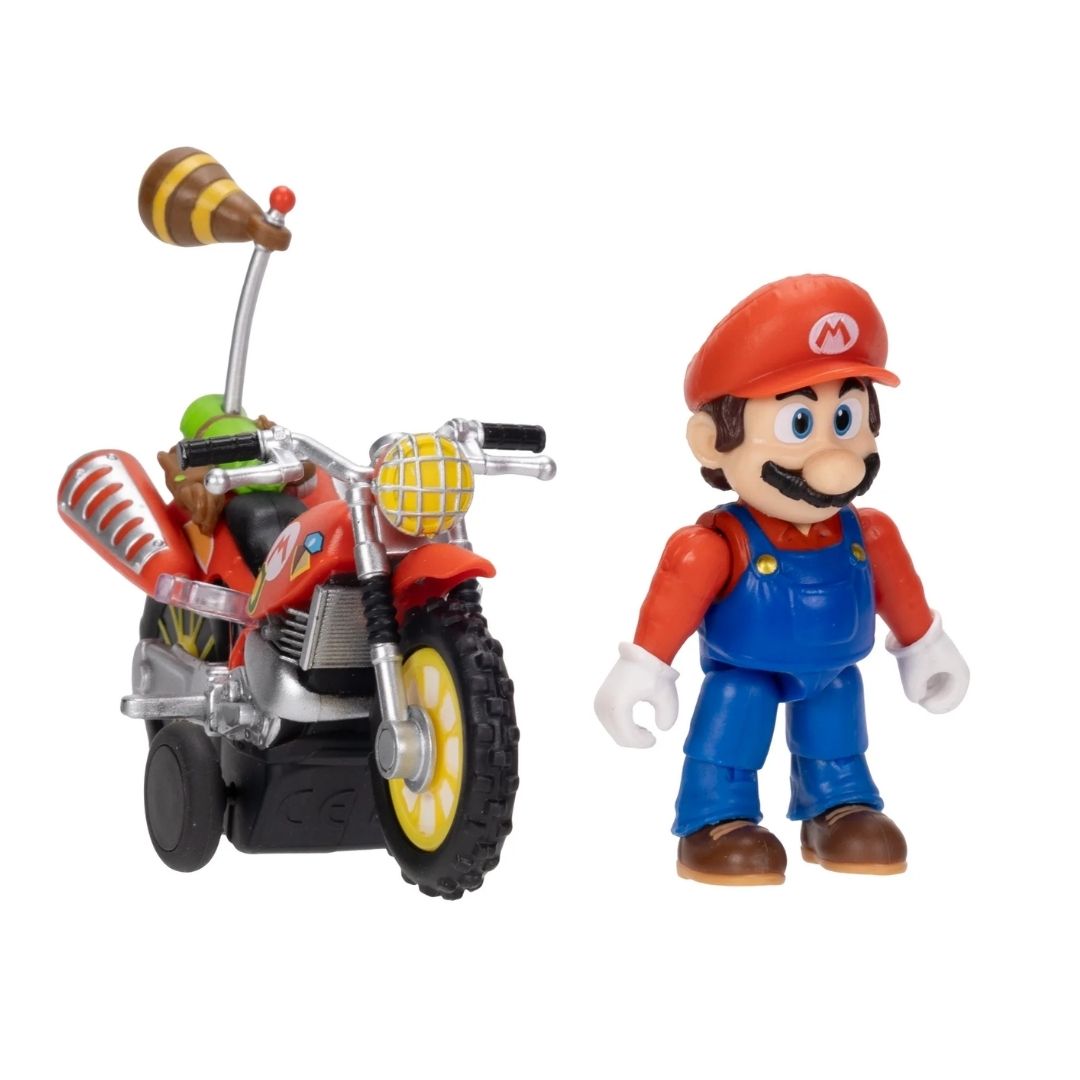 FIGURA COLECCIONABLE SUPER MARIO GALAXY MARIO BROS CON SU MOTO 6 CM NINTENDO - 3