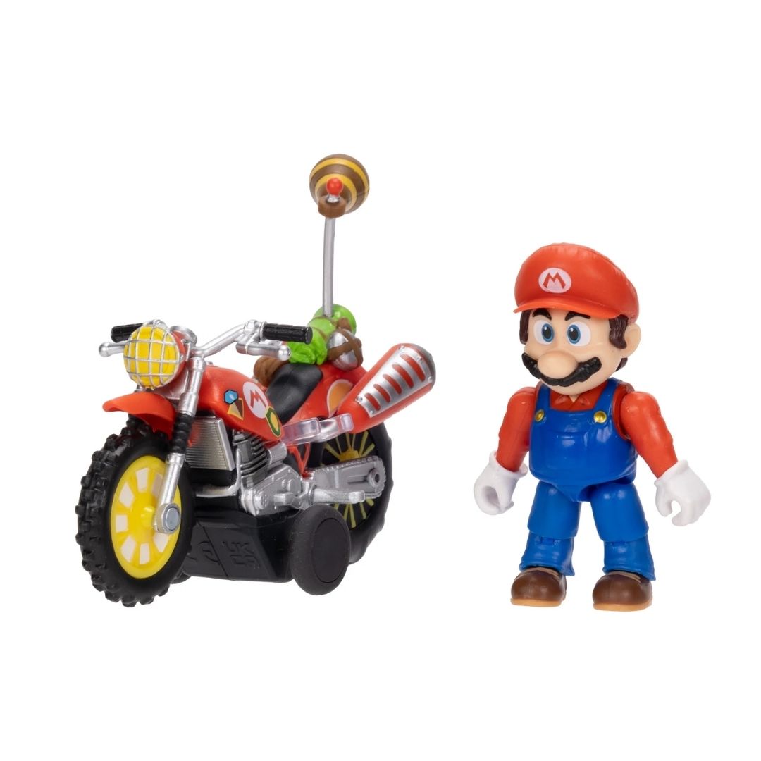 FIGURA COLECCIONABLE SUPER MARIO GALAXY MARIO BROS CON SU MOTO 6 CM NINTENDO - 4