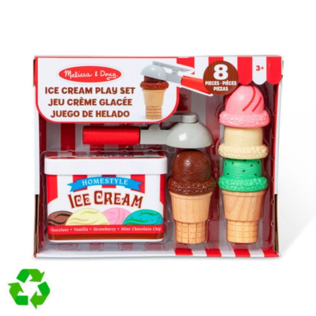 SET HELADOS DIDACTICO DE MADERA JUEGO DE ROL MELISSA Y DOUG - 1
