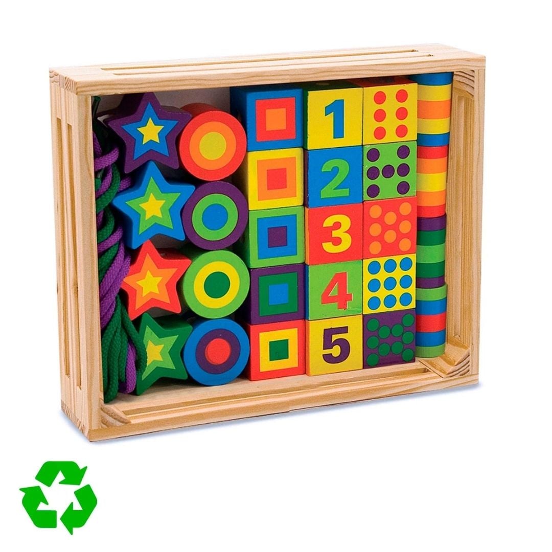 JUEGO DIDACTICO ENCAJE DE MADERA CON CORDONES MELISSA Y DOUG - 2
