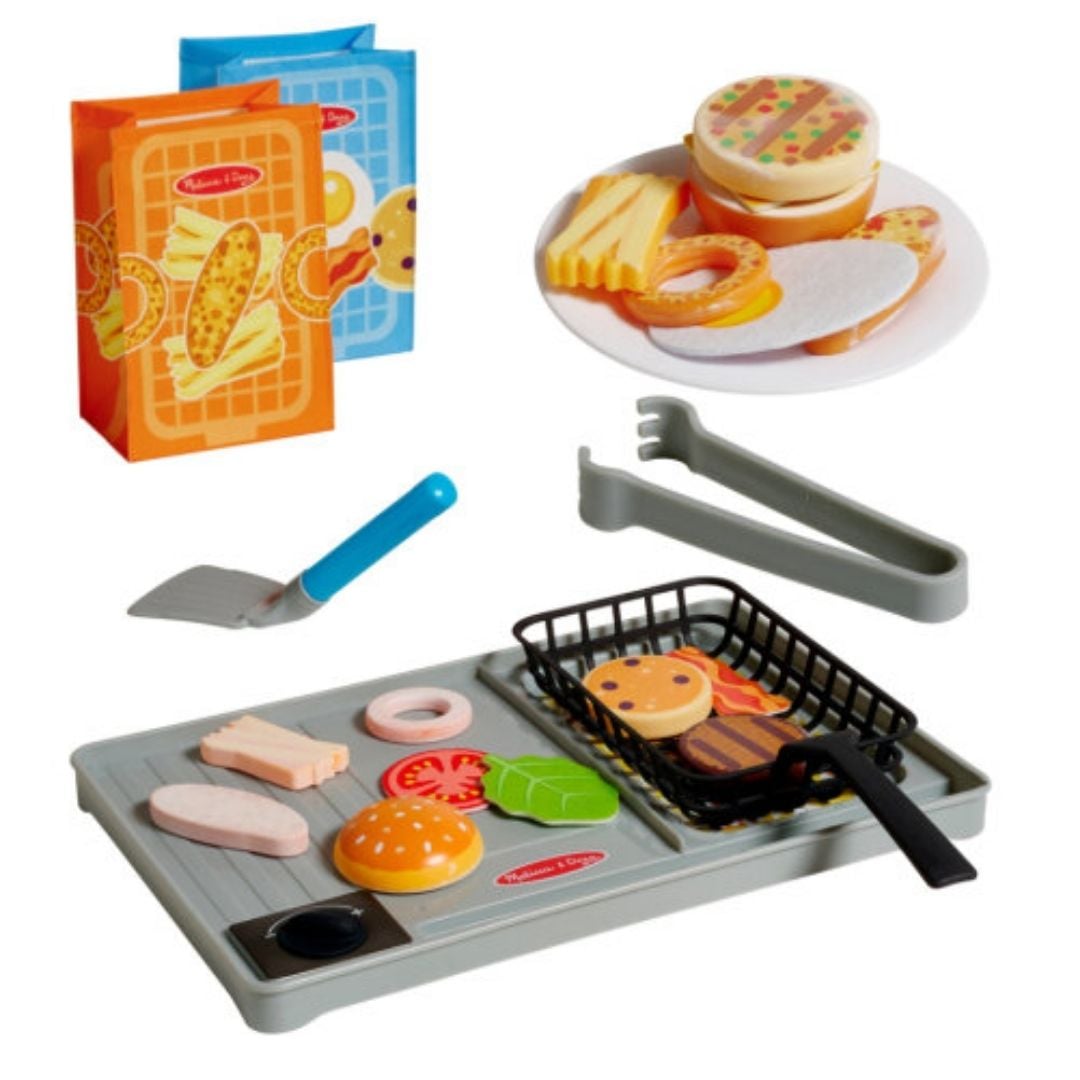 SET COCINA VOLTEA Y FRIE DIDACTICO DE MADERA MELISSA Y DOUG - 2