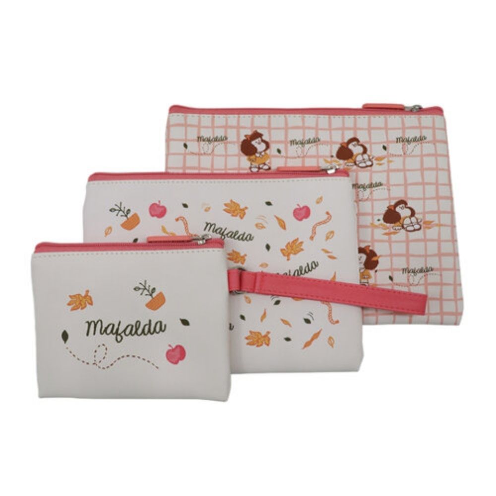 SET DE ESTUCHES X3 MAFALDA ROJO - 2