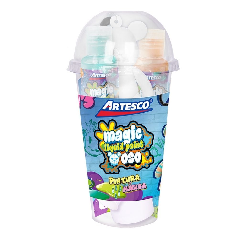 PACK CREATIVO ARTESCO MAGIC LIQUID PAINT OSO - 1