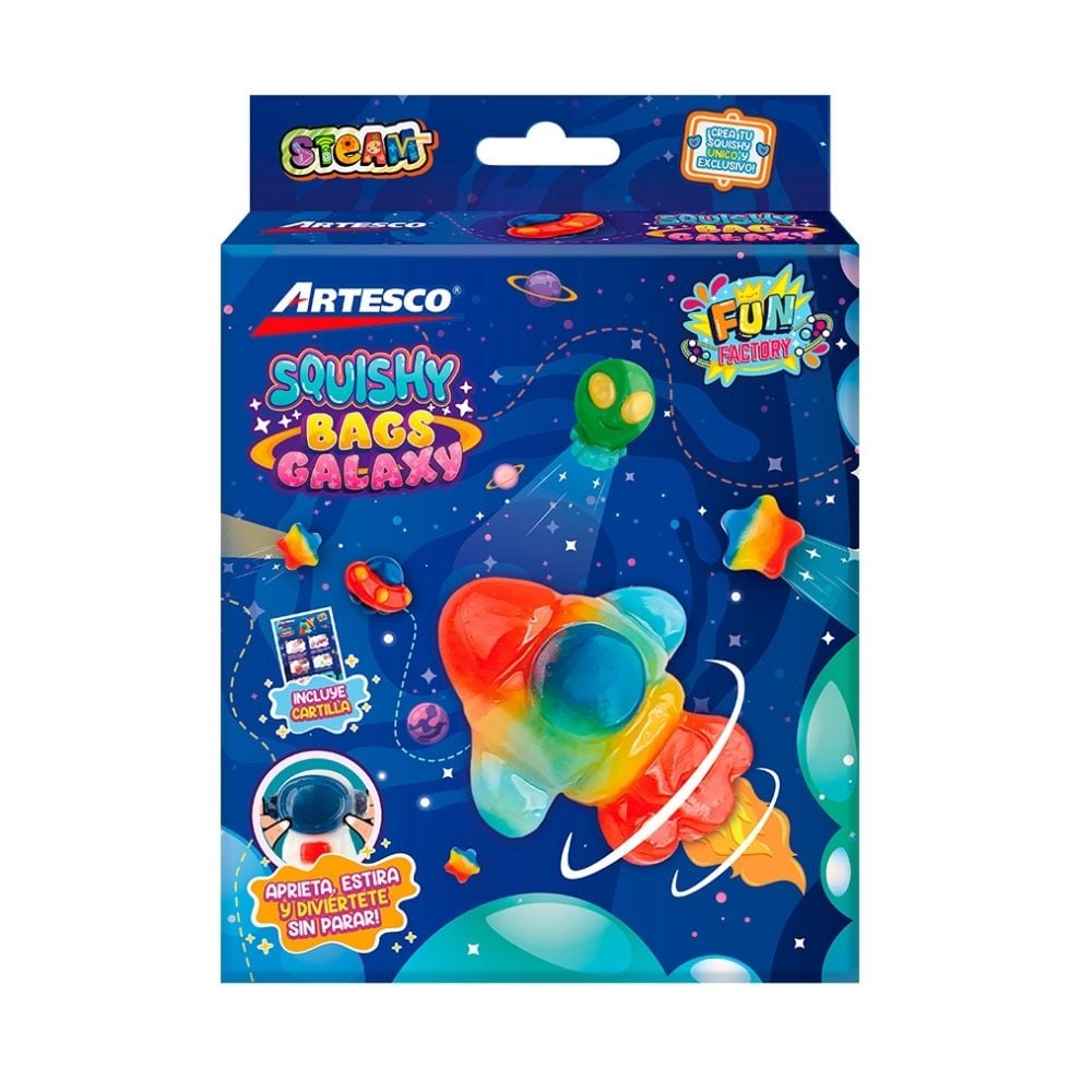 PACK CREATIVO ARTESCO SQUISHY BAGS GALAXY - 1