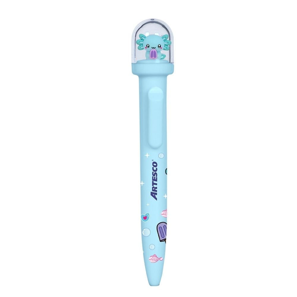 LAPICERO ARTESCO SEMI GEL AXOLOVE AJOLOTE AZUL - 3