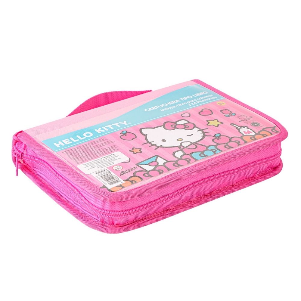 Cartuchera Artesco Hello Kitty con 24 Plumones - 3