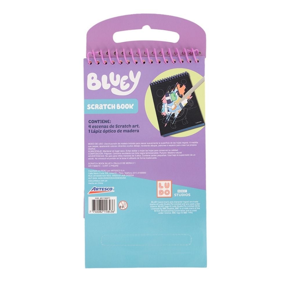 SCRATCH BOOK CUADERNO ARTESCO BLUEY - 3
