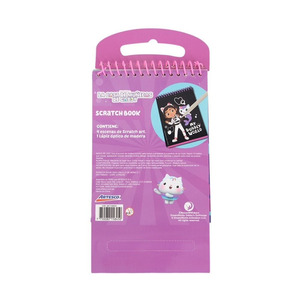 SCRATCH BOOK CUADERNO ARTESCO GABBY DOLLHOUSE - 3