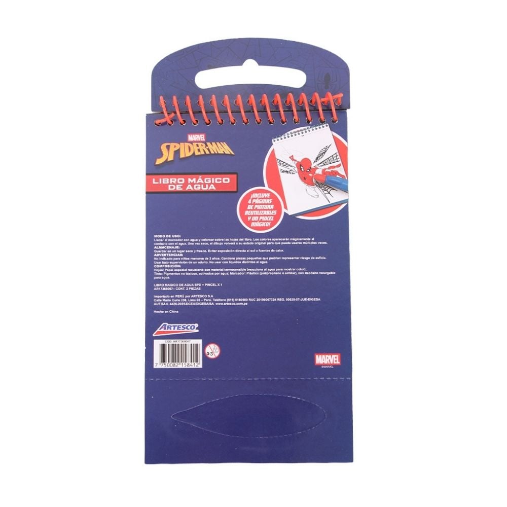 LIBRO CUADERNO MAGICO DE AGUA ARTESCO SPIDERMAN - 3