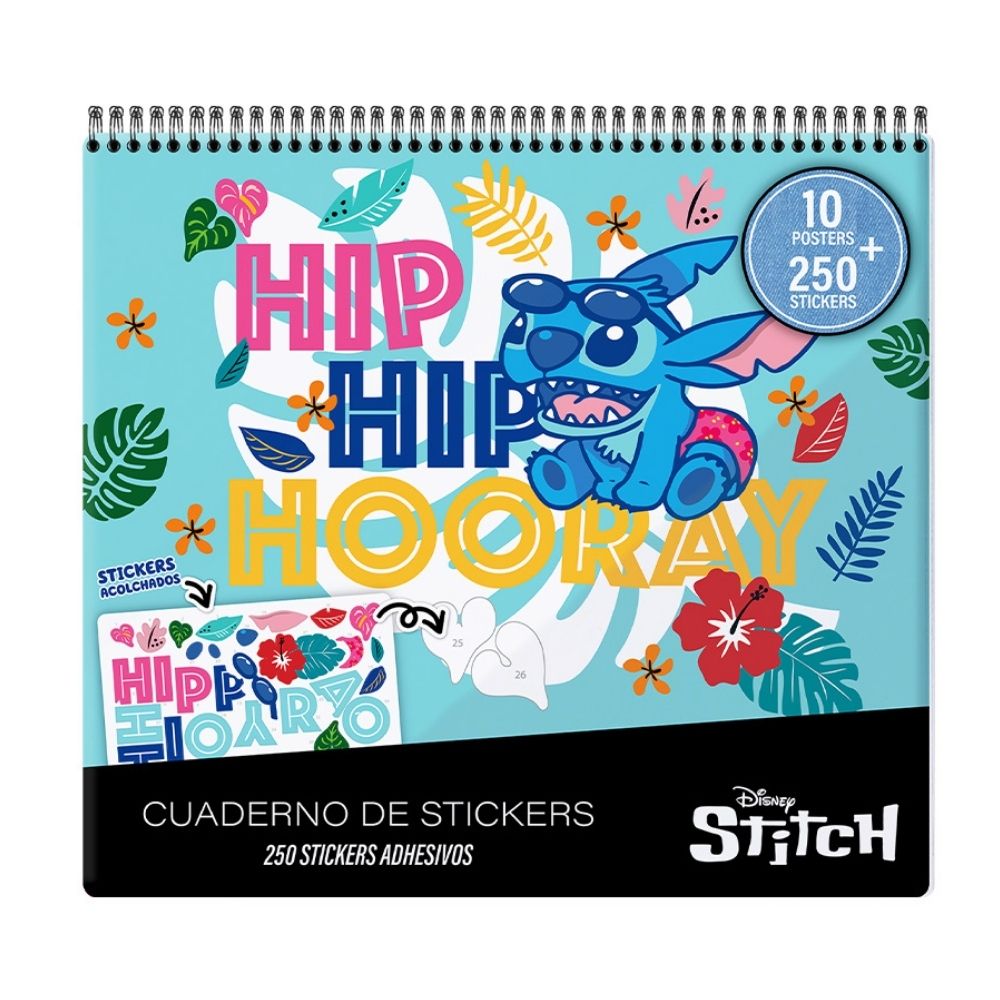 CUADERNO DE STICKERS ARTESCO 250 STICKERS STITCH - 1