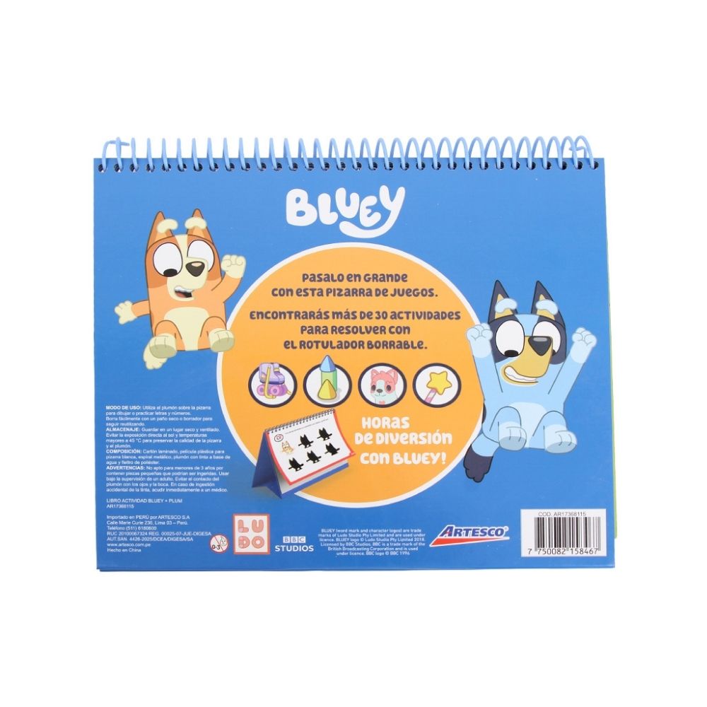 MINI PIZARRA DE ACTIVIDADES ARTESCO BLUEY - 3