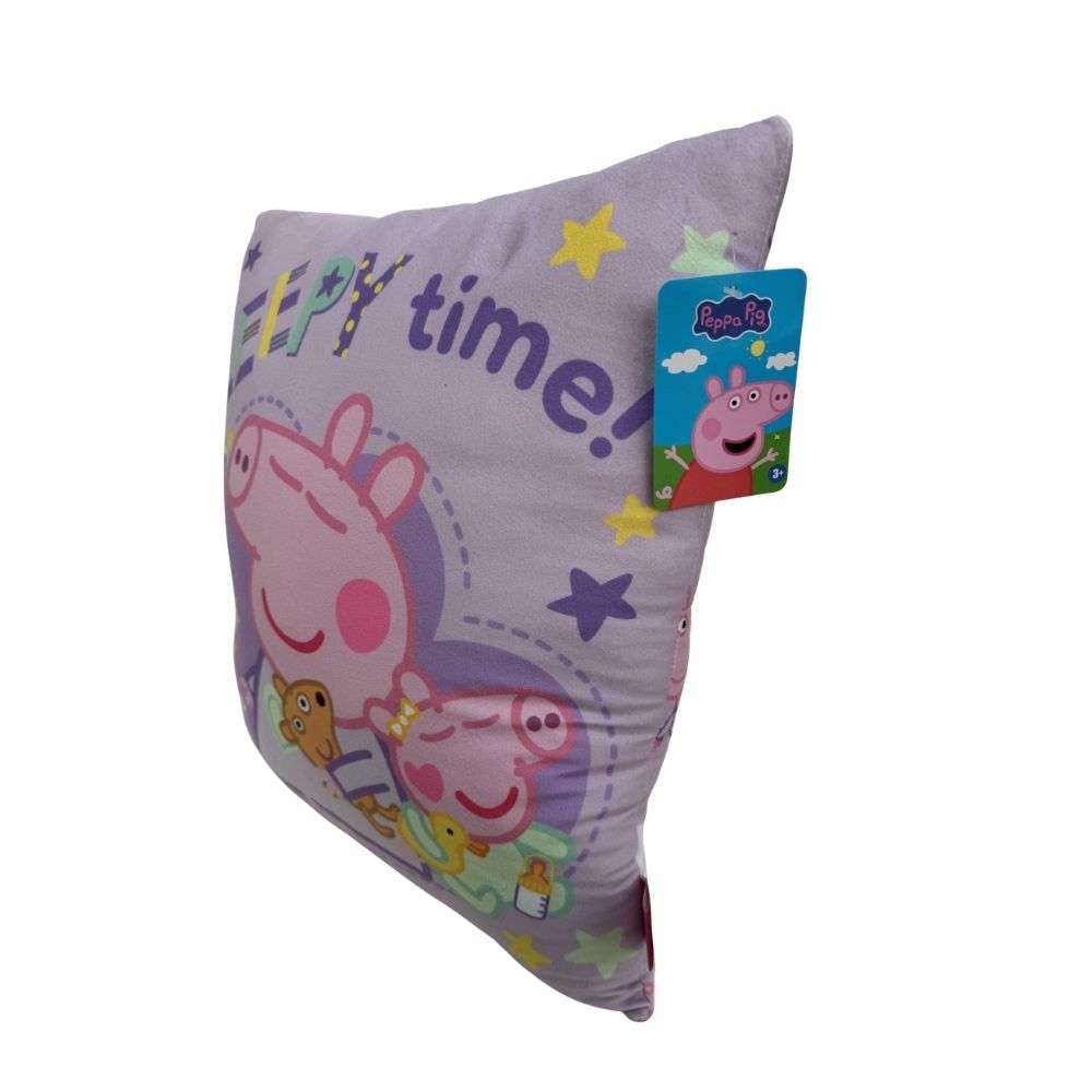 COJIN ALMOHADA PEPPA PIG EVIE DURMIENDO CUADRADO 29X29 CM - 2