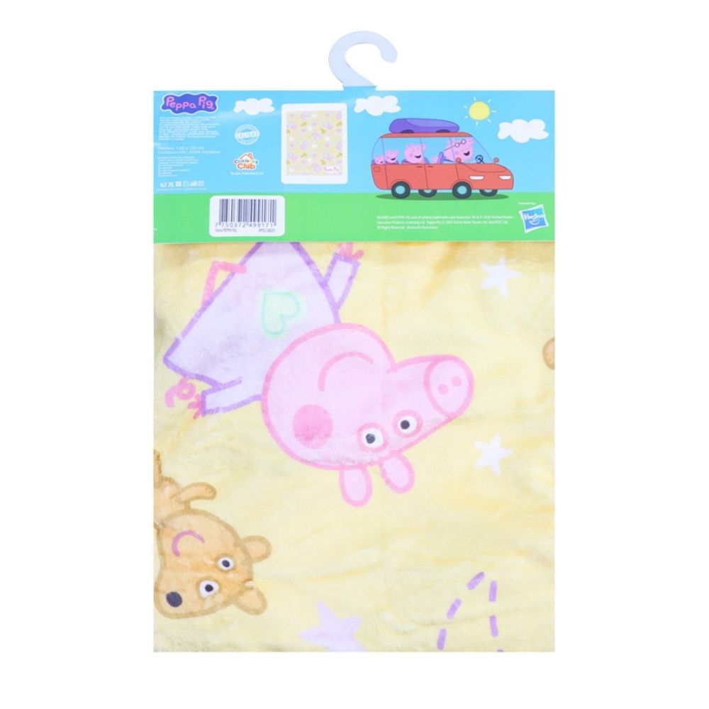 MANTA SUAVE PEPPA PIG EVIE DURMIENDO 140X100 CM - 2