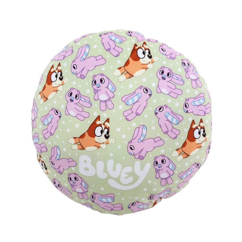COJIN ALMOHADA BLUEY BINGO DURMIENDO REDONDO 33X33 CM - 3