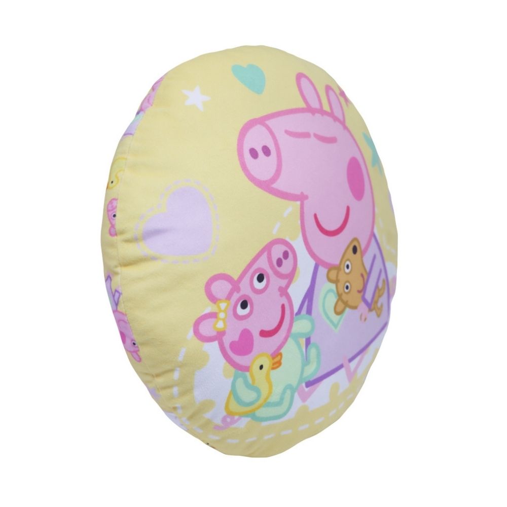 COJIN ALMOHADA PEPPA PIG DURMIENDO REDONDO 33X33 CM - 2