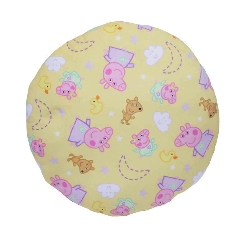 COJIN ALMOHADA PEPPA PIG DURMIENDO REDONDO 33X33 CM - 3