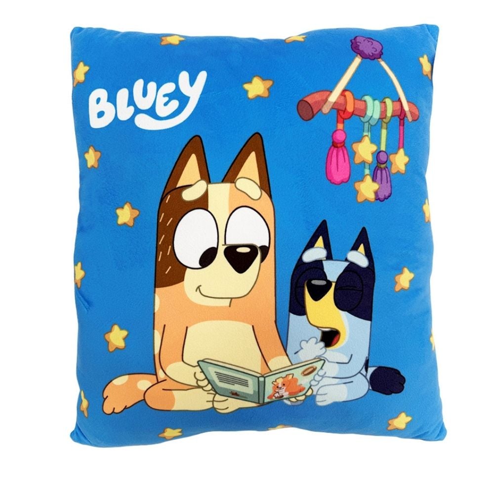 COJIN ALMOHADA BLUEY BINGO CUADRADO 29X29 CM - 1