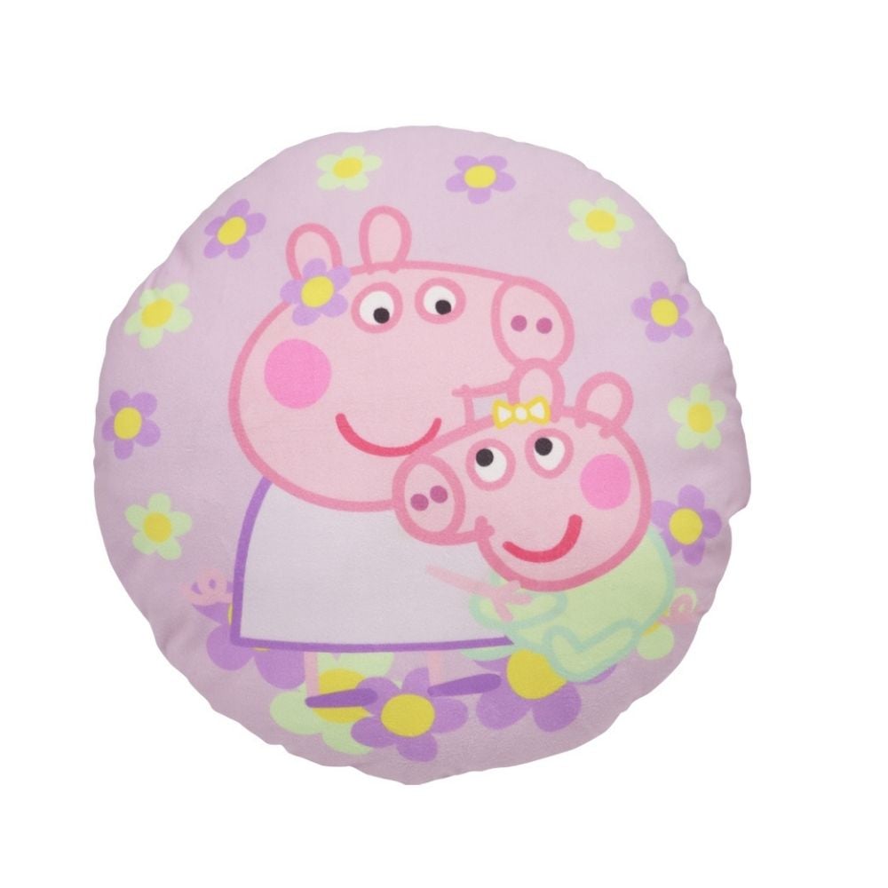 COJIN ALMOHADA PEPPA PIG EVIE PATITO REDONDO 33X33 CM - 1